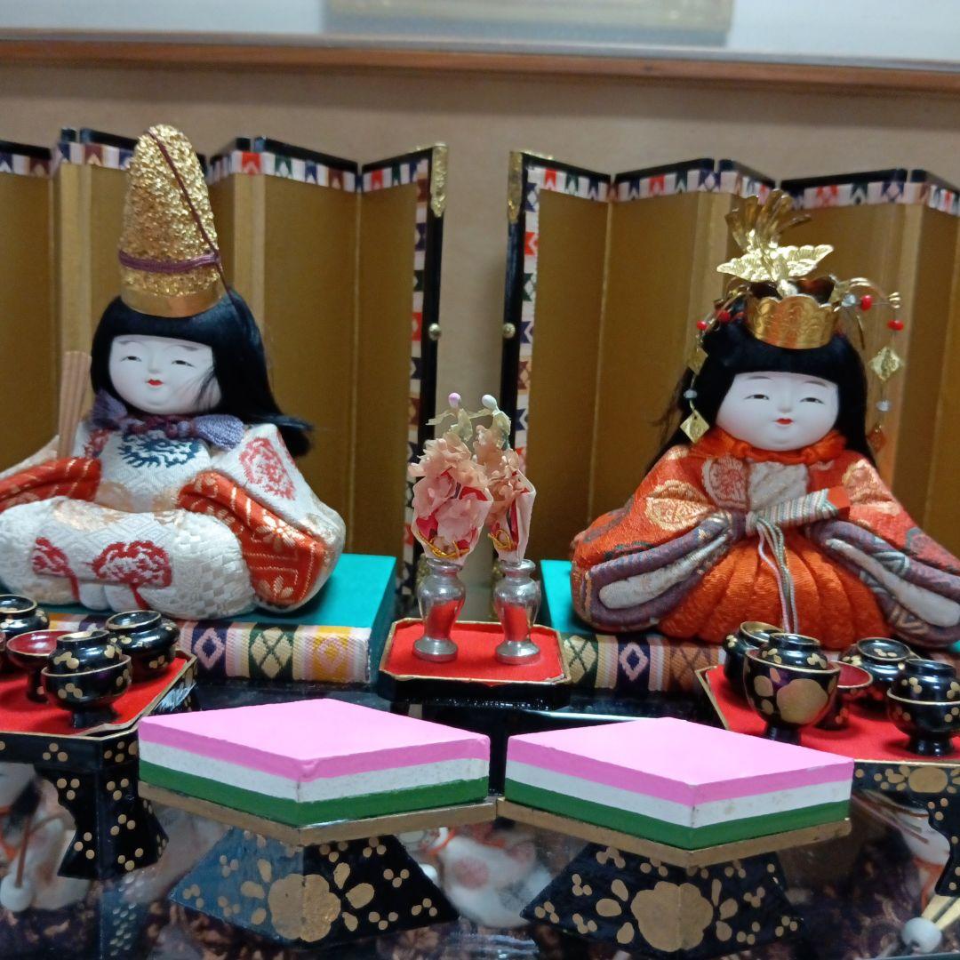 人間国宝　初代原米州作　雛人形　木目込み人形　昭和レトロ　ケース付き