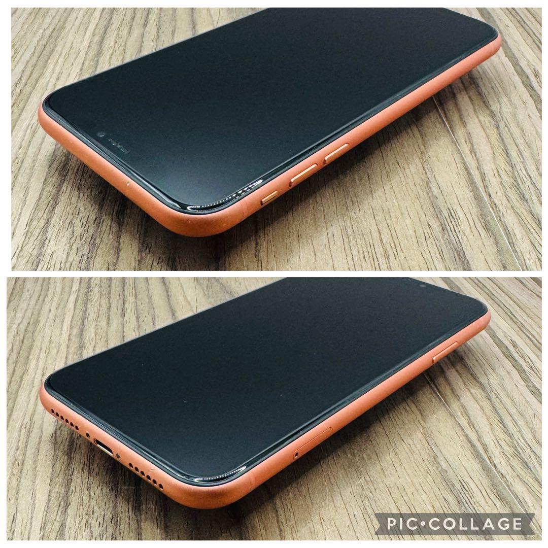 【新品バッテリー】iPhoneXR コーラル 128GB SIMフリー