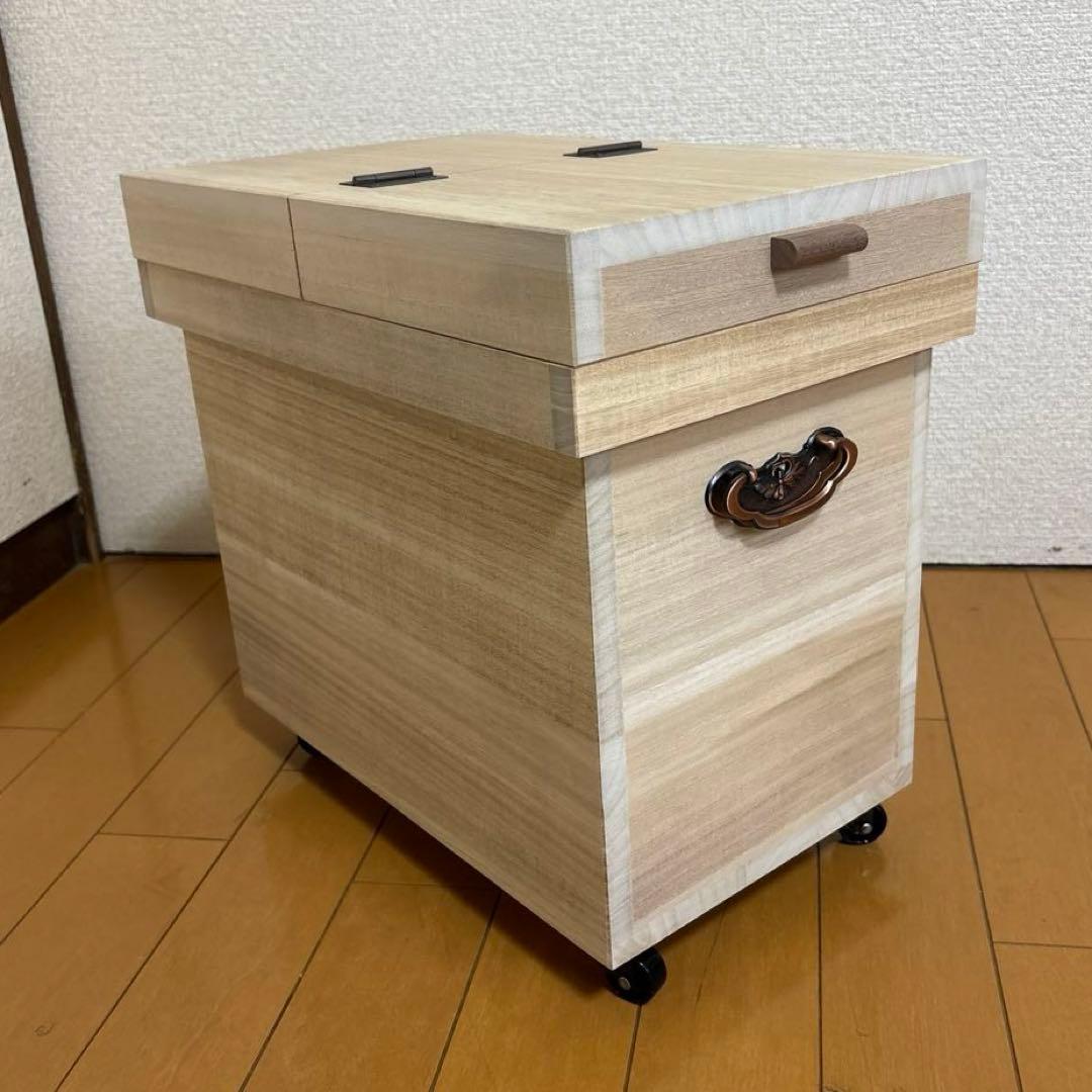 ※柴谷幸子※未使用品　山一　桐の米びつ 約10kg用