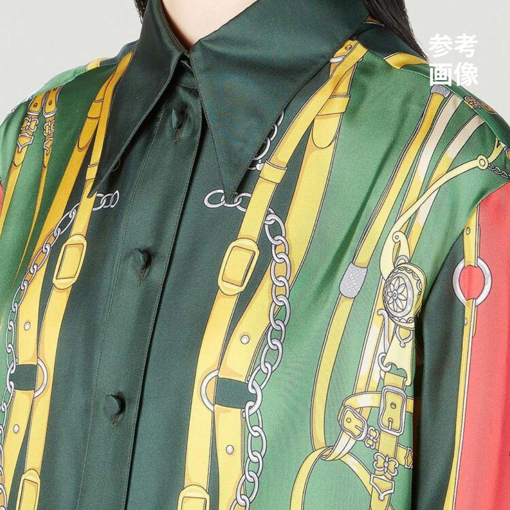 希少モデル【極美品】グッチ 総柄シルクシャツ GGマーモント 大きいサイズ 現行