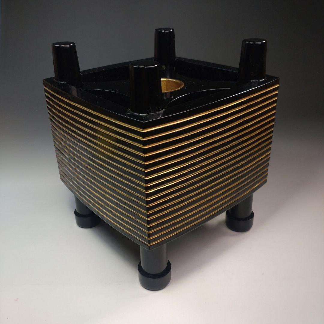 イ221 花入『初瀬川　柳庵』『柳庵好　金線糸巻花生　漆塗　共箱』茶道具