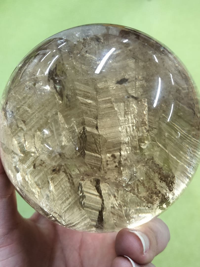 【上品&珍しい】シャンパンゴールド　スモーキークォーツスフィア