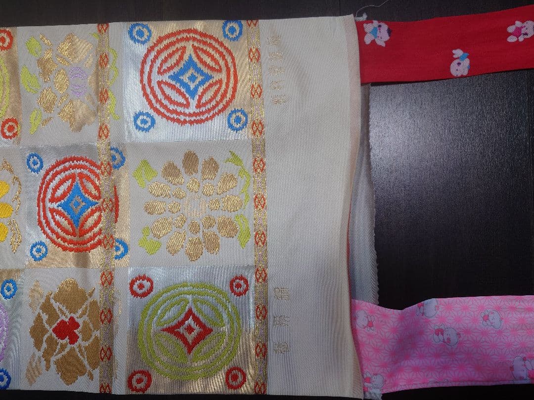 七五三　作り帯　正絹　龍村