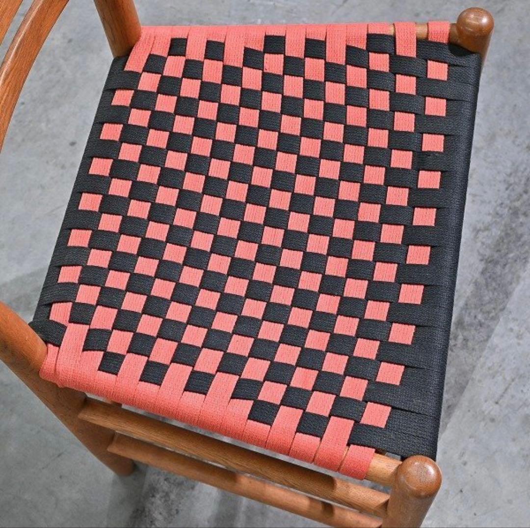 ★ダイニングチェア オーク無垢材 チェック柄_カリモク Yチェア 広松 日進★