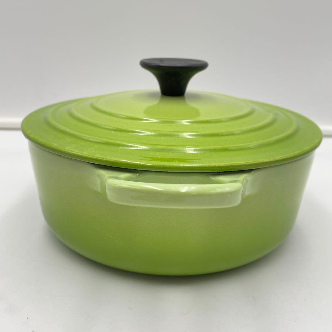 美品　ル・クルーゼ　シグニチャー ココット・ジャポネーズ 18cm グリーン