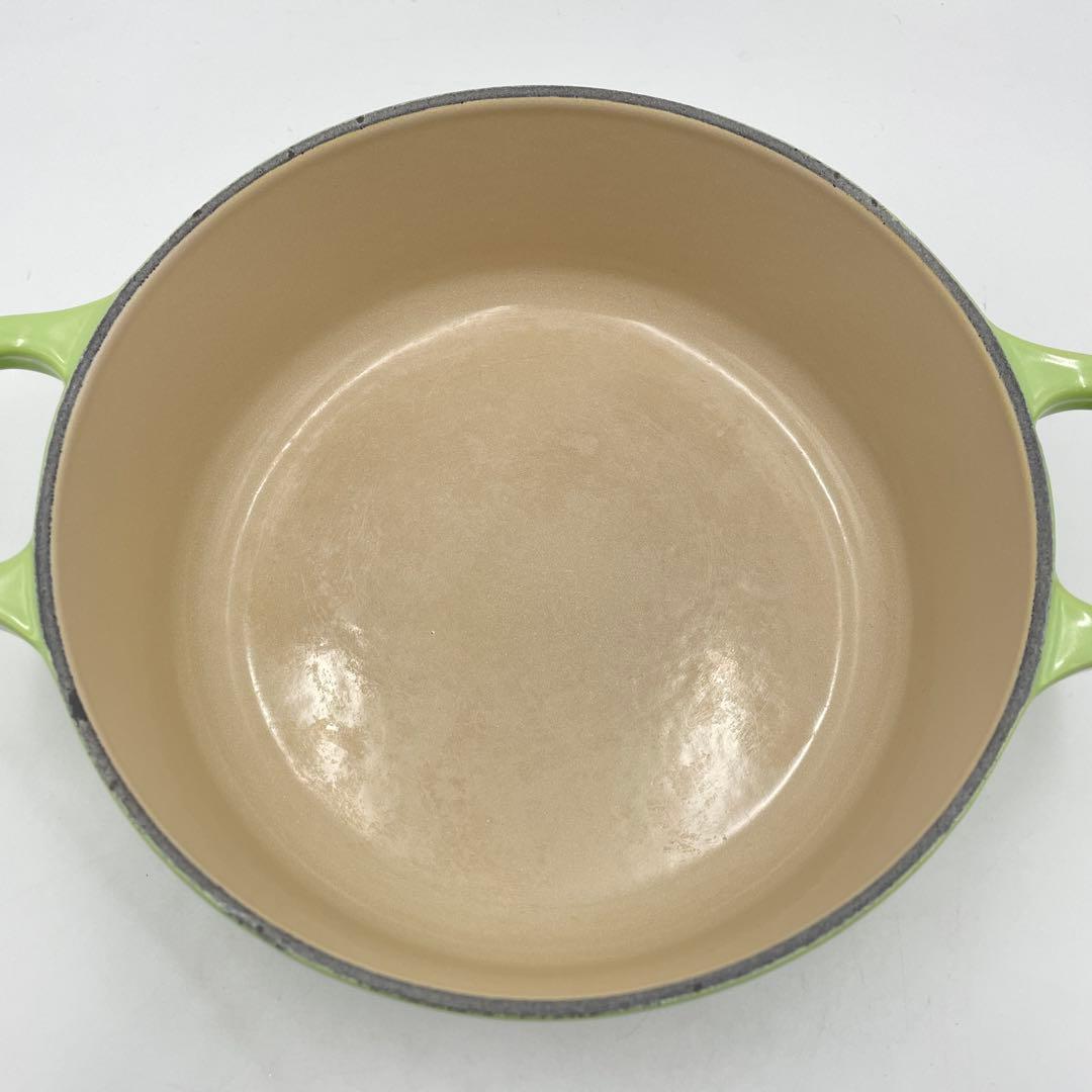 美品　ル・クルーゼ　シグニチャー ココット・ジャポネーズ 18cm グリーン