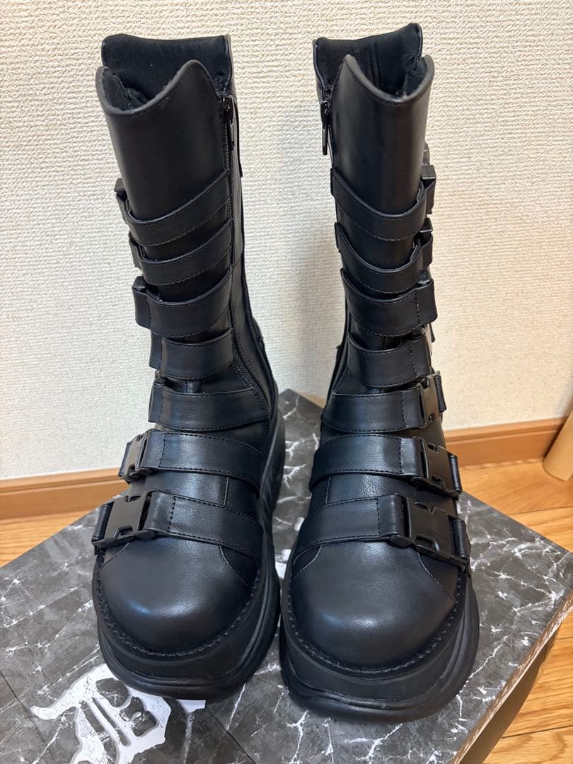 Demoniaデモニア 厚底 ブーツ 24cm 黒 M6 開封のみで、未使用です