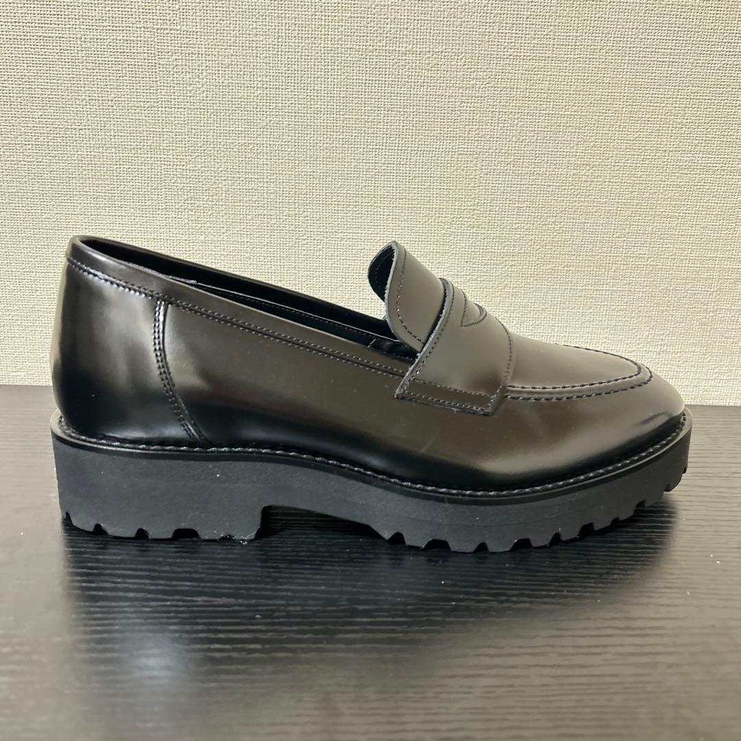 ADELO アデロ 6cm シークレットシューズ ローファー 黒 ブラック