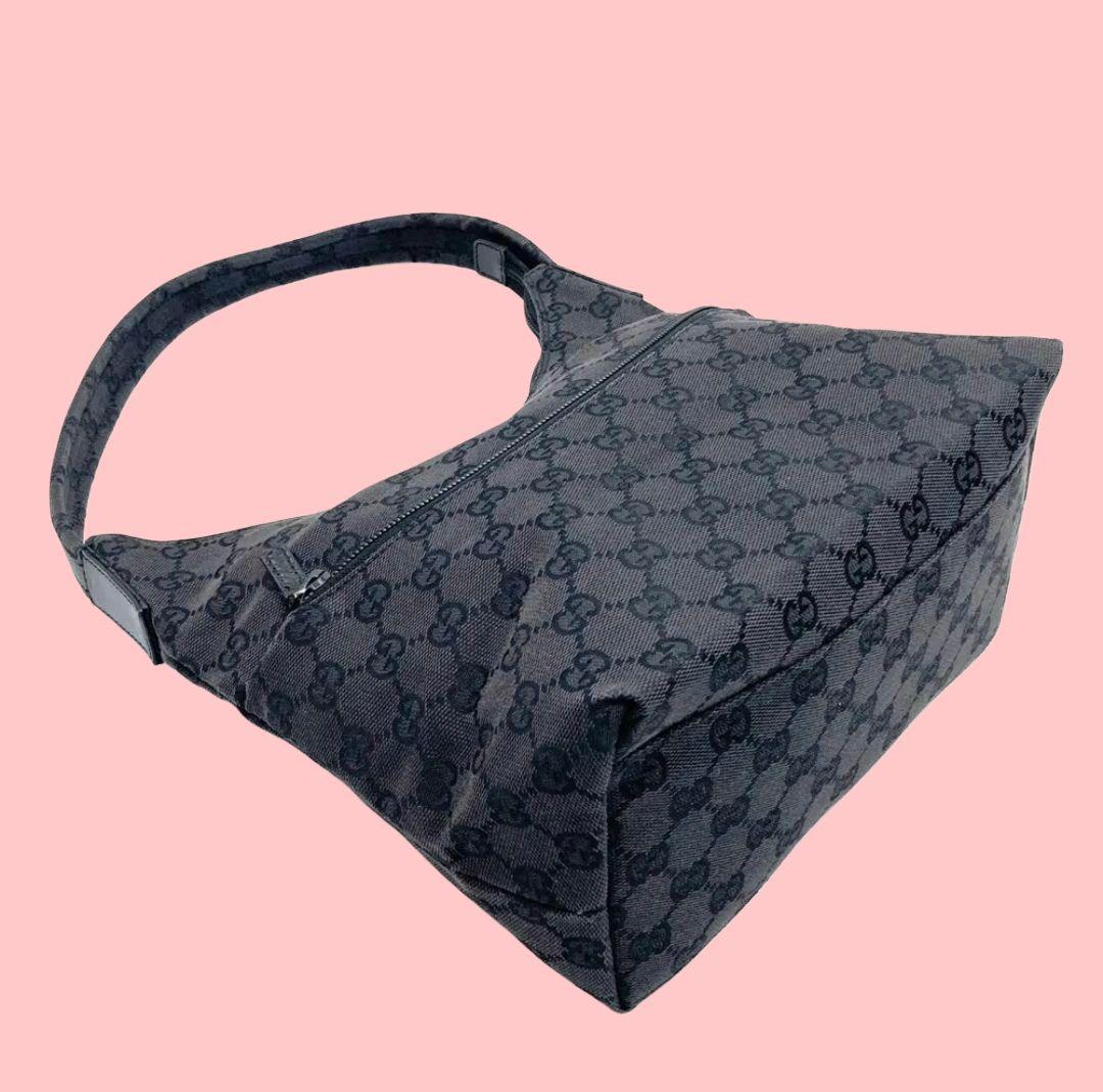 GUCCI0013386ワンショルダーバ ッググGGキャンバスブラック