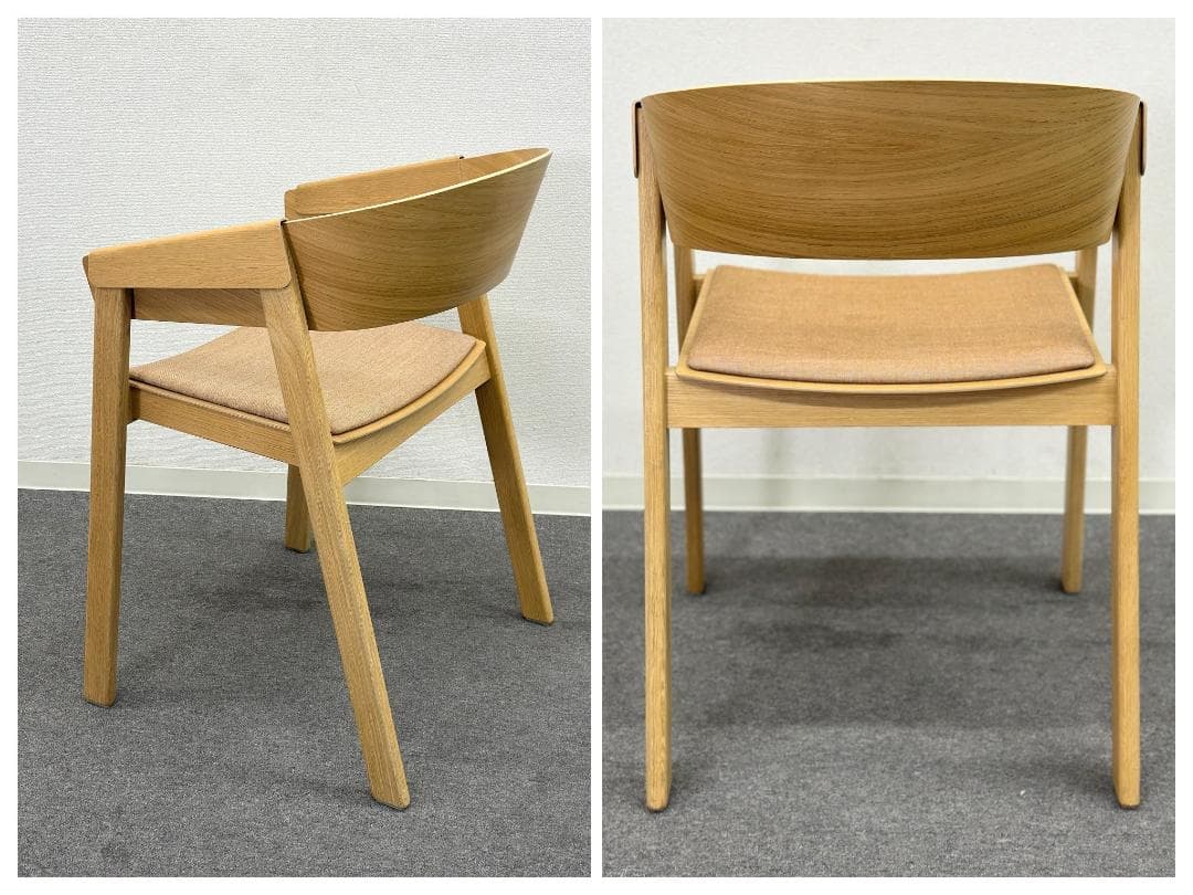 muuto■カバーアームチェア　2脚セット　ダイニング　座面ファブリック　北欧