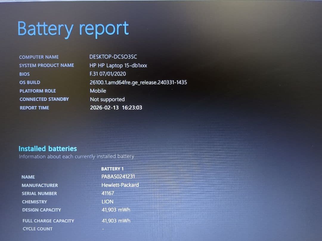 ④HP Laptop 15-db Ryzen 5 メモリ8GB SSD256GB