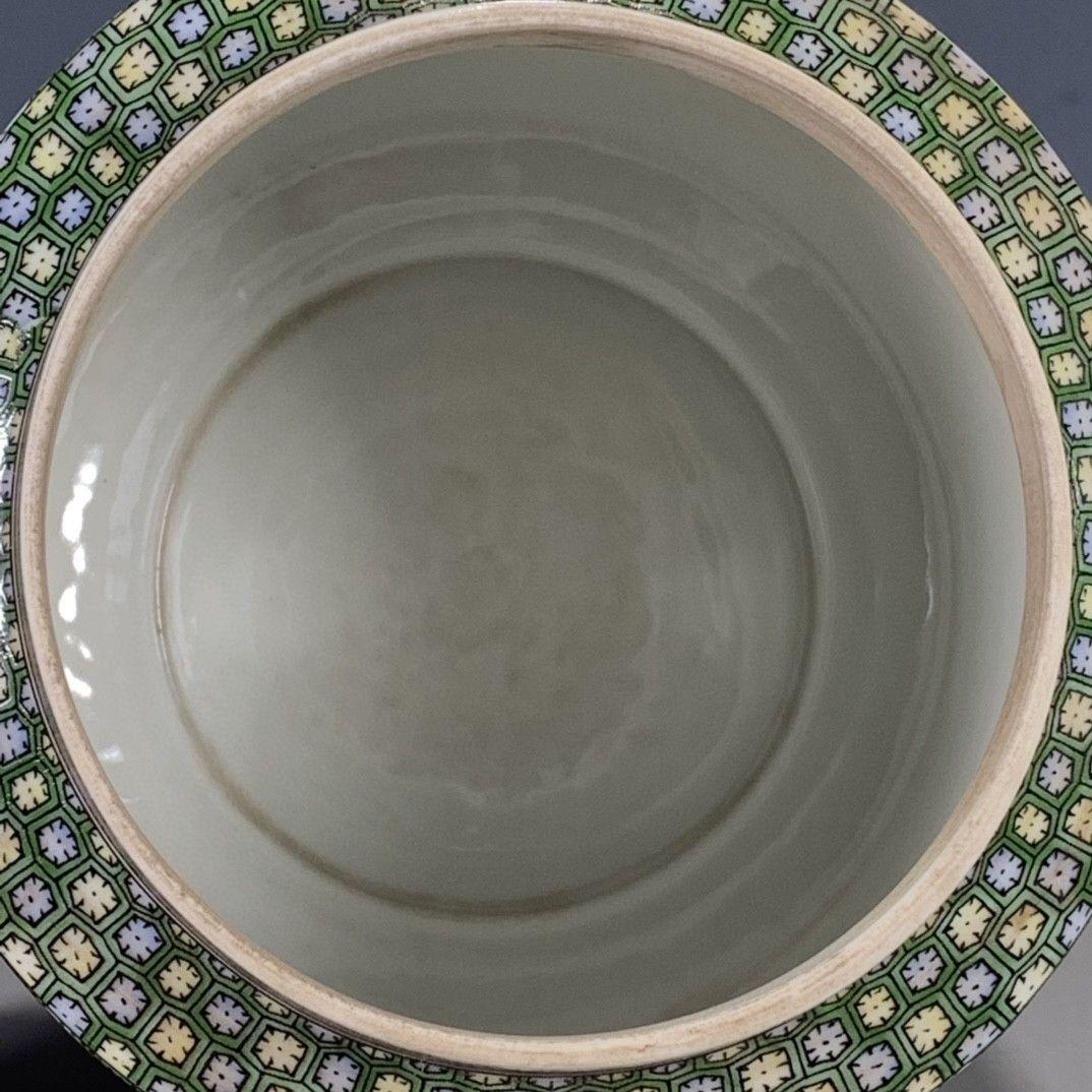 パステル人物故事紋缶 茶道具 景徳鎮 陶磁器 装飾品 現代工芸品 美術品 置物