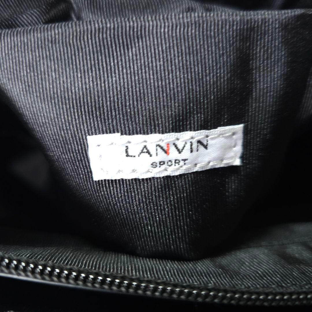 【ランバンスポール】人気刻印ロゴ×段切りかえフリルデザイン ゴルフカートバッグ黒