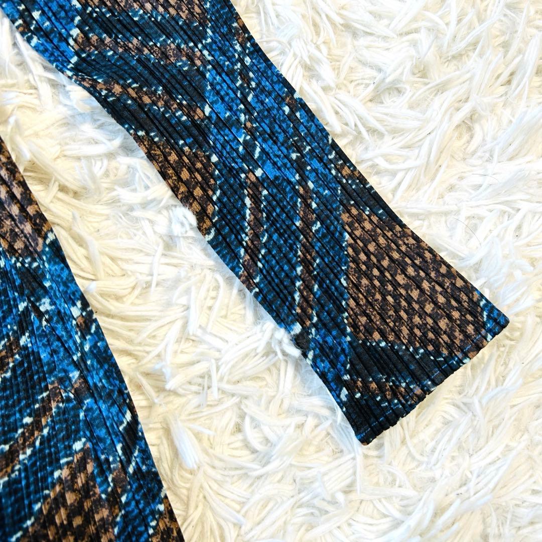 プリーツプリーズ ロングカーディガン バルーンスリーブ イッセイミヤケ