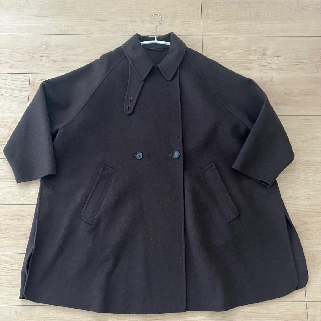 22aw Beauty & Youth リバー ポンチョ コート ブラウン S