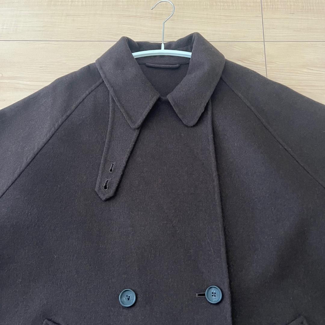 22aw Beauty & Youth リバー ポンチョ コート ブラウン S