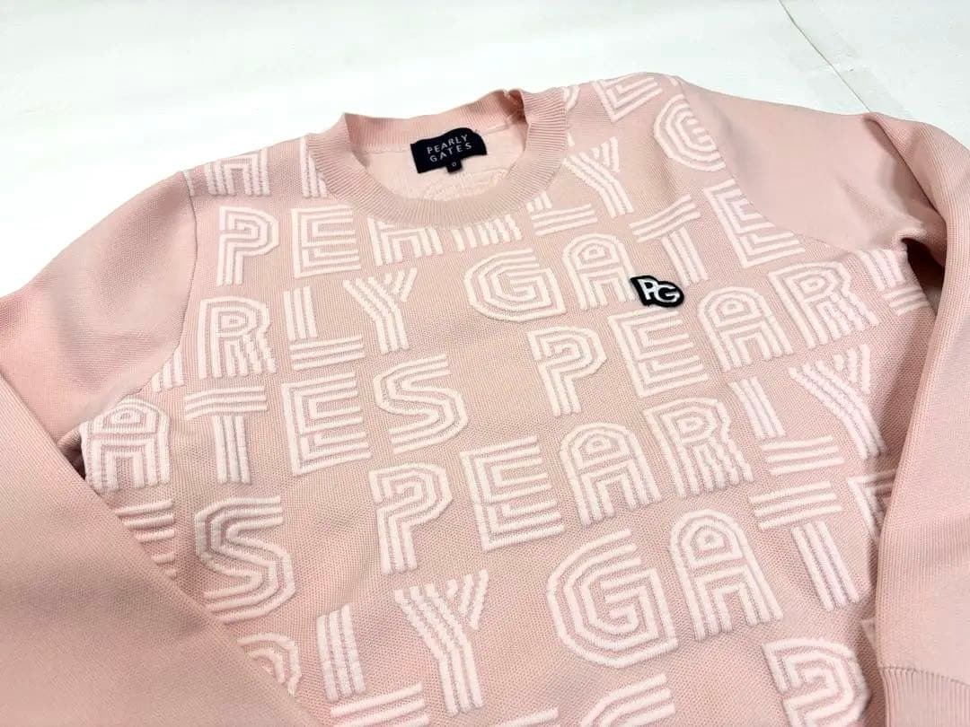 【美品】パーリーゲイツ セットアップ ニット スカート ピンク ロゴ 0 S