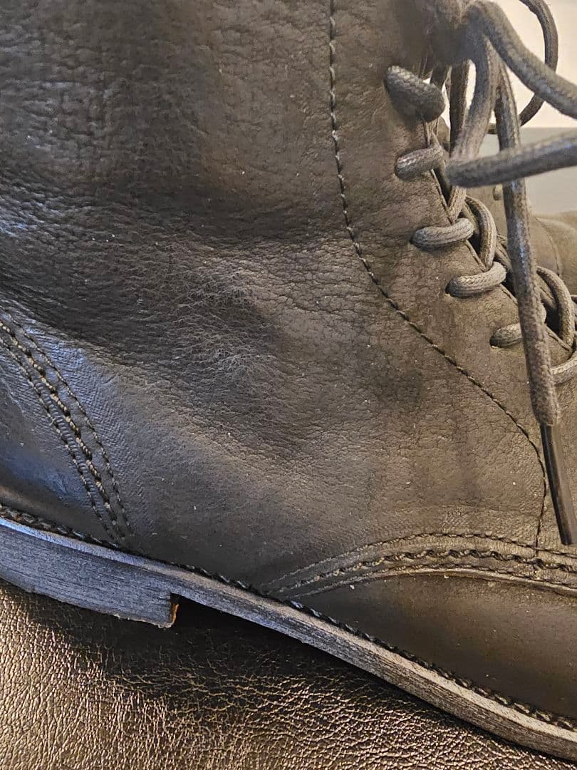 PADRONE バックジップ レース アップ ブーツ 黒 27cm / 42