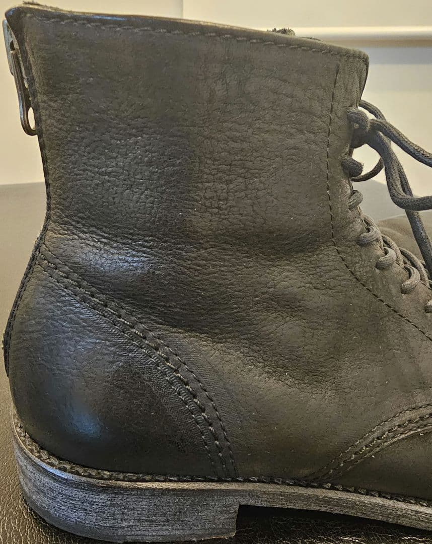 PADRONE バックジップ レース アップ ブーツ 黒 27cm / 42