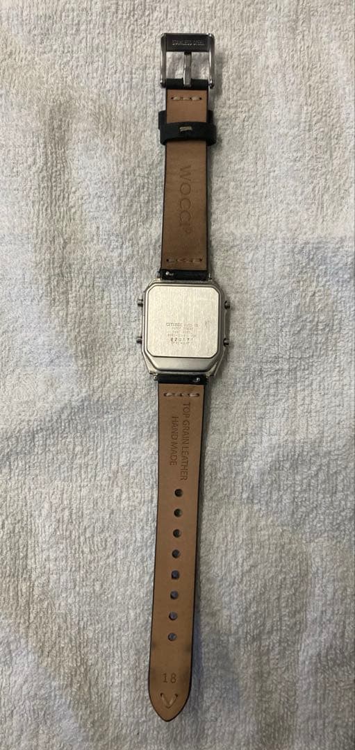 シチズン　アナデジテンプ　社外革ベルト