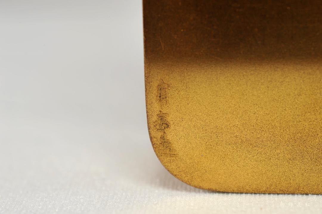 山下甫斎 菊籬蒔絵 四方 銀縁 香合 内菊蒔絵梨子地 共箱 茶道具