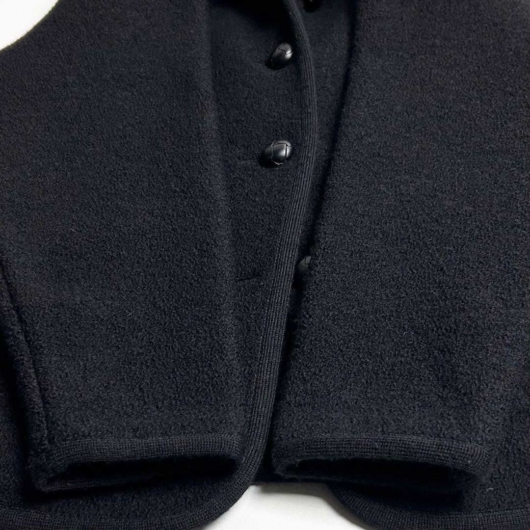 90s【美品】マドモアゼルノンノン/縮絨ウールジャケット/コート/くるみボタン