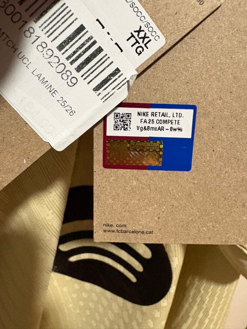 【正規品/完売品】ヤマル バルセロナ25/26 アウェイ オーセンティック CL