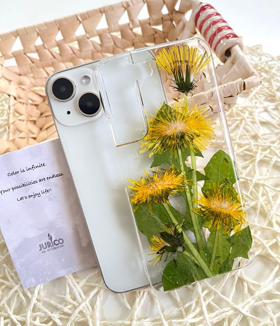 フルオーダーメイドのハンドメイド押し花スマホケース　全機種対応