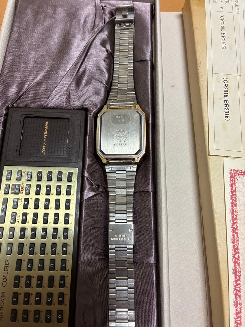 SEIKO UW02-0010 メモダイアリー ゴールド デジタル クオーツ