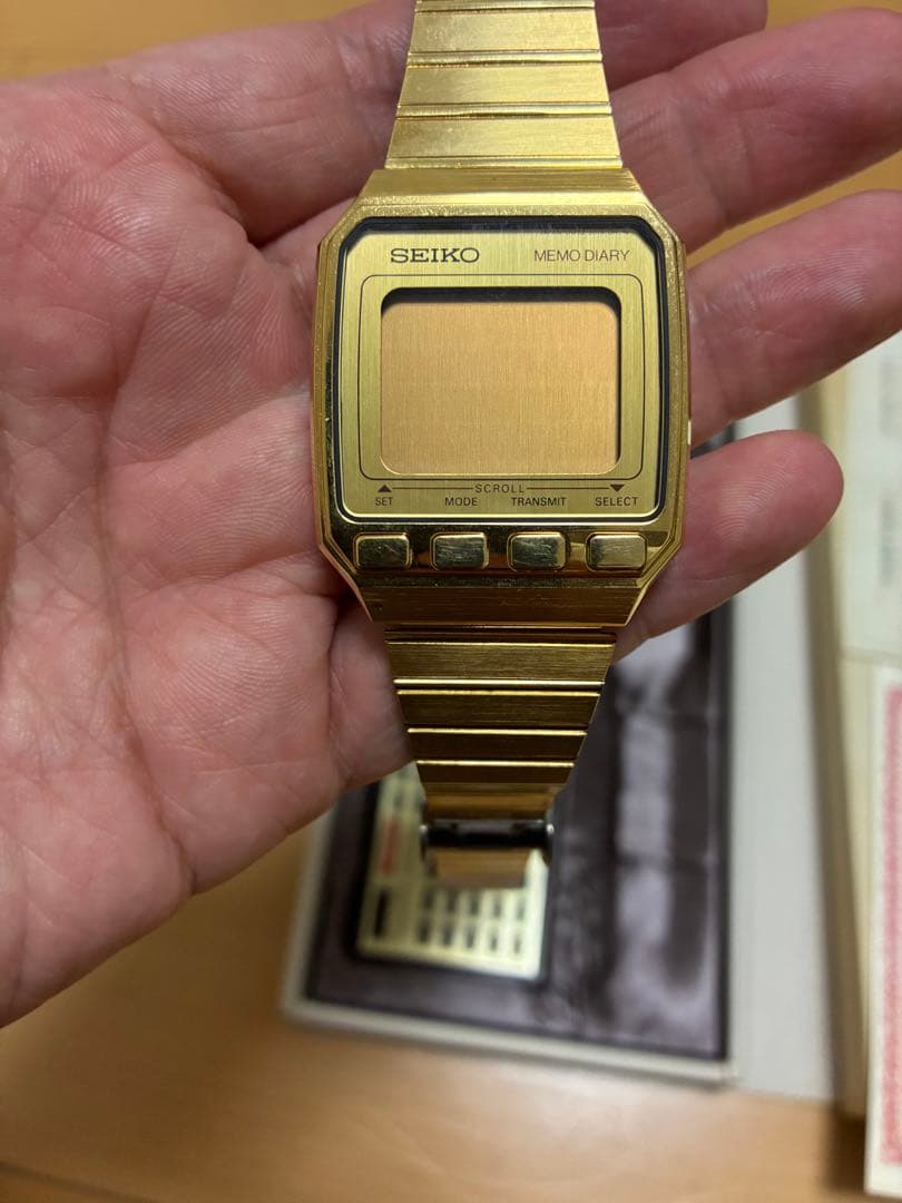 SEIKO UW02-0010 メモダイアリー ゴールド デジタル クオーツ