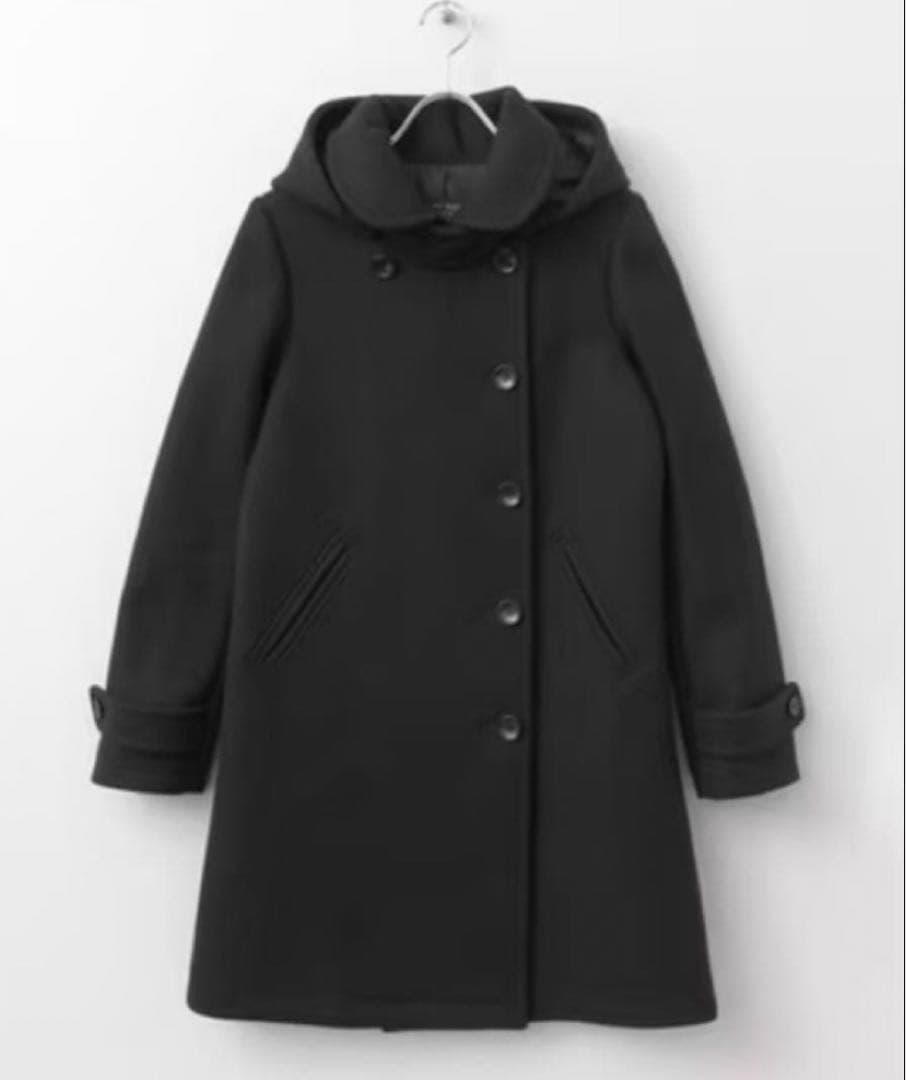 アーバンリサーチドアーズ 38 ショールカラー2WAYロングコート 黒 DMW