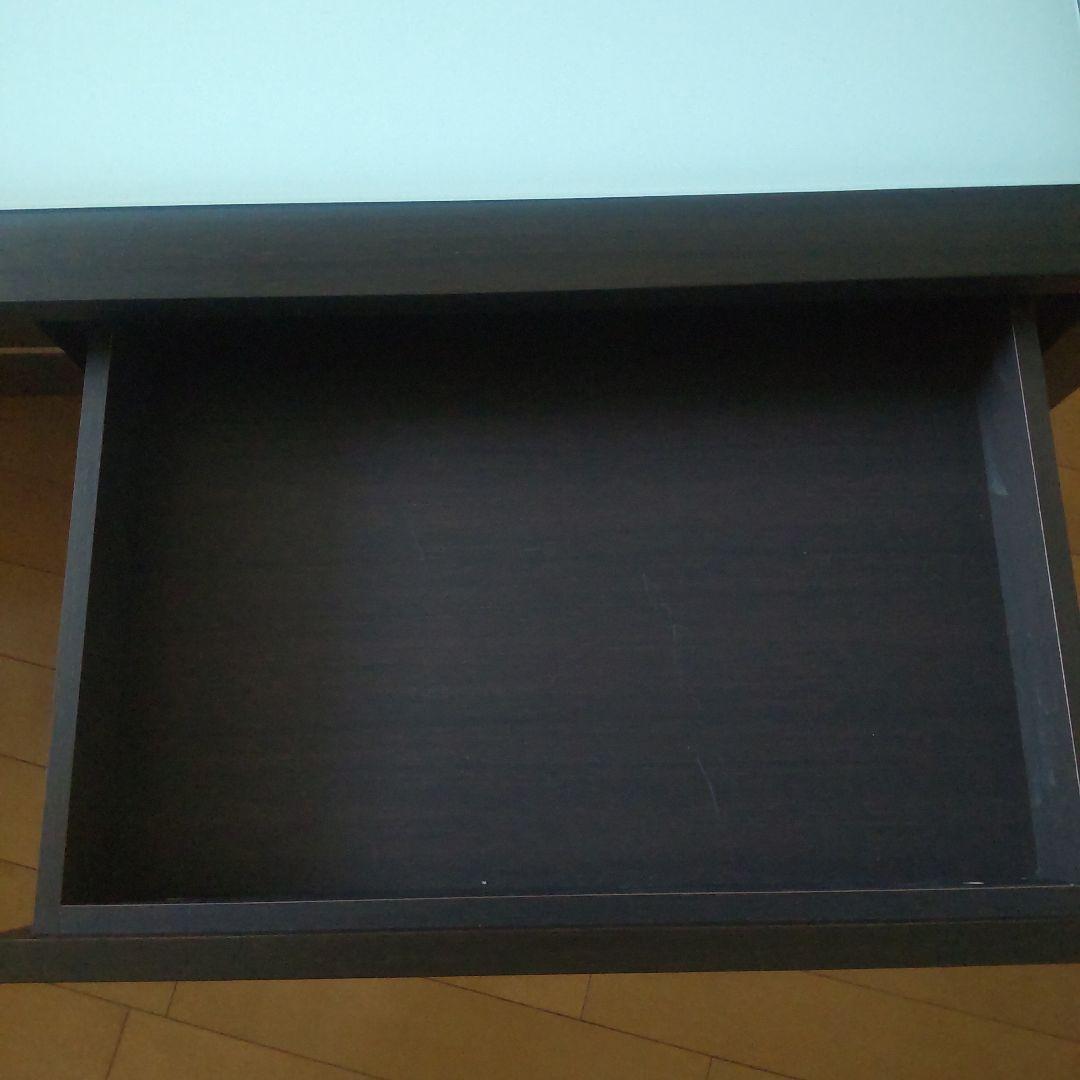 ニトリ / ローテーブル センターテーブル フーガ ガラス天板 引き出し付