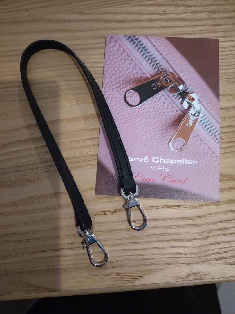 Herve Chapelier 1661L レザーストラップ　ノワール