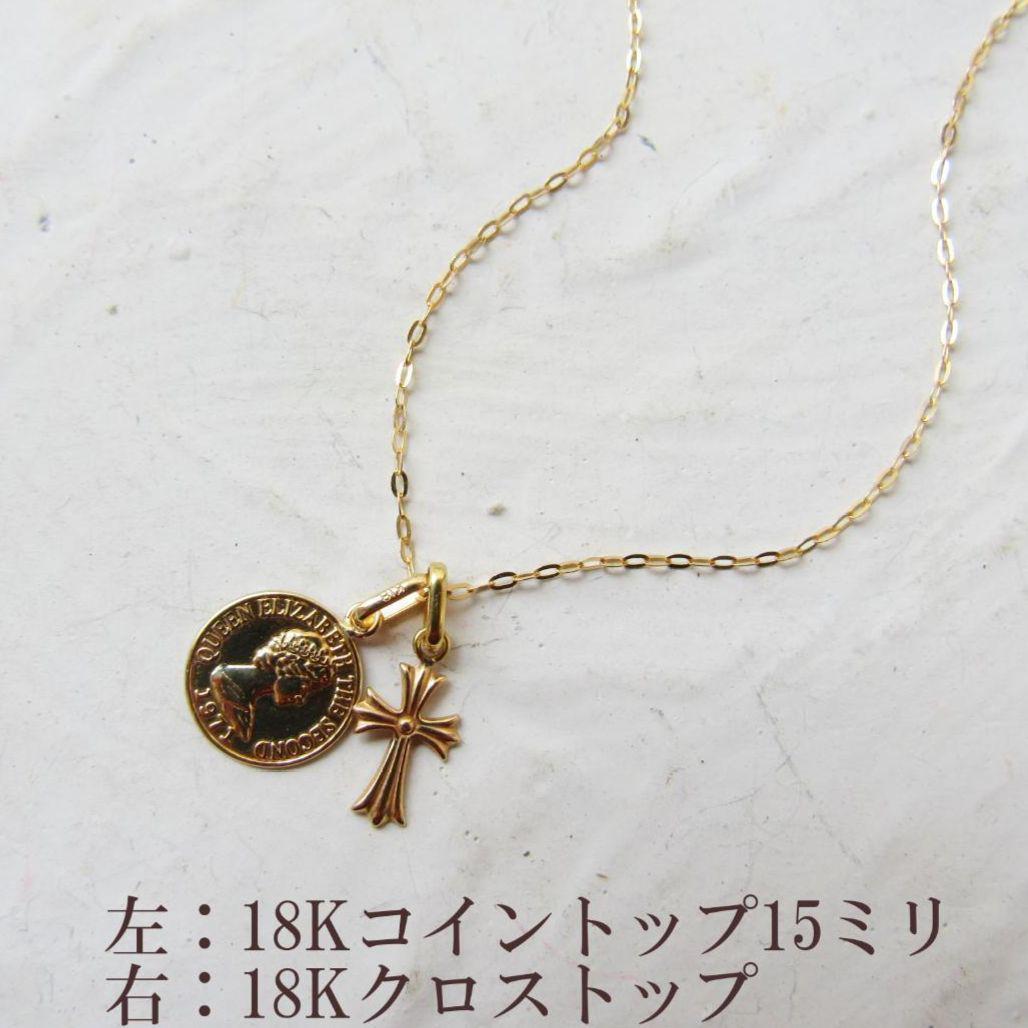 新品 Ｋ18 ネックレス クロス 18K クロストップ ネックレス 十字架