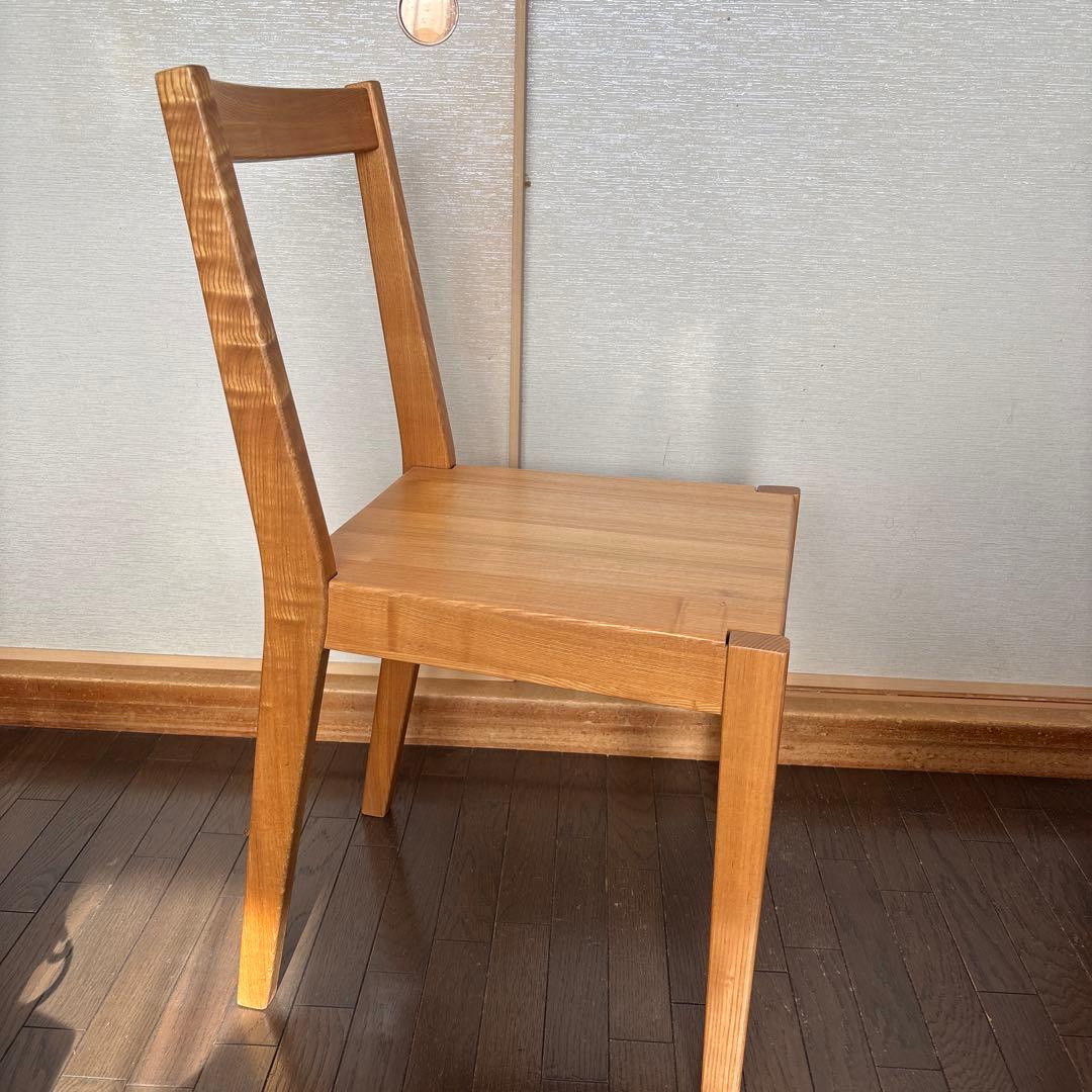 美品⭐︎無印　タモ材　ダイニングチェアー　1脚