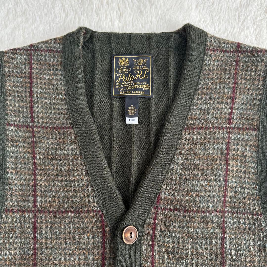 現行 美品✨ポロラルフローレン ウィンドーペーン ウール セーター ベスト QR
