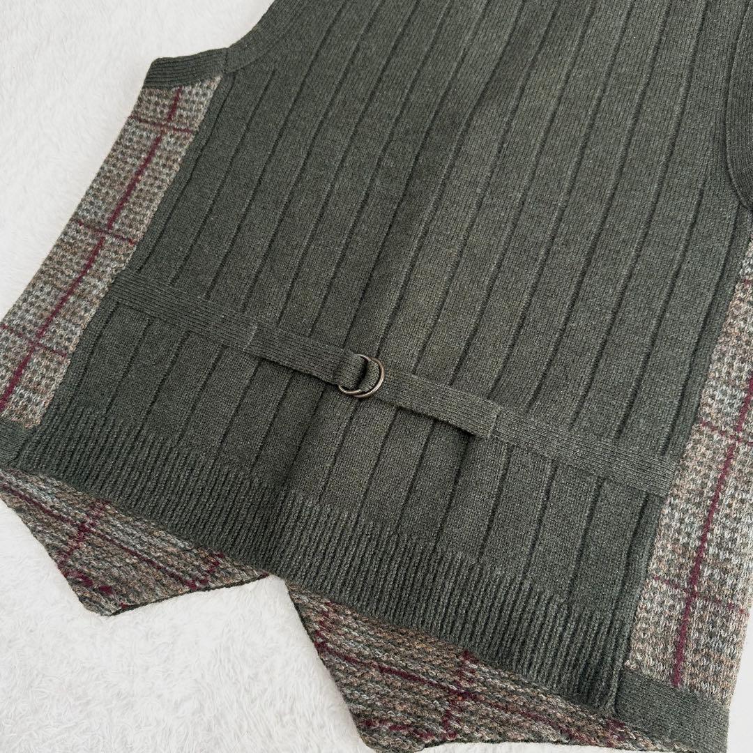 現行 美品✨ポロラルフローレン ウィンドーペーン ウール セーター ベスト QR