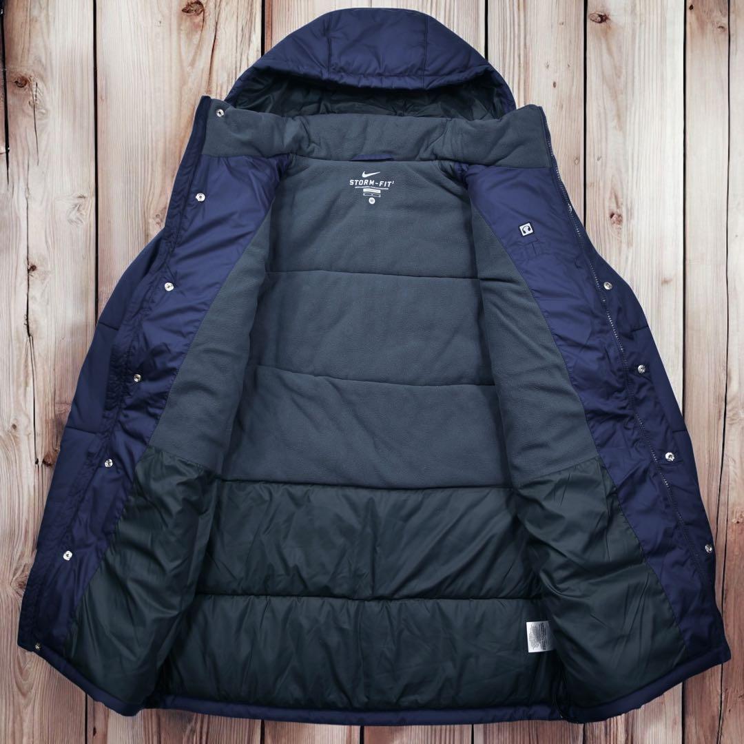 11M384◯NIKE カレッジ 中綿 ダウンコート ベンチコート アウター M
