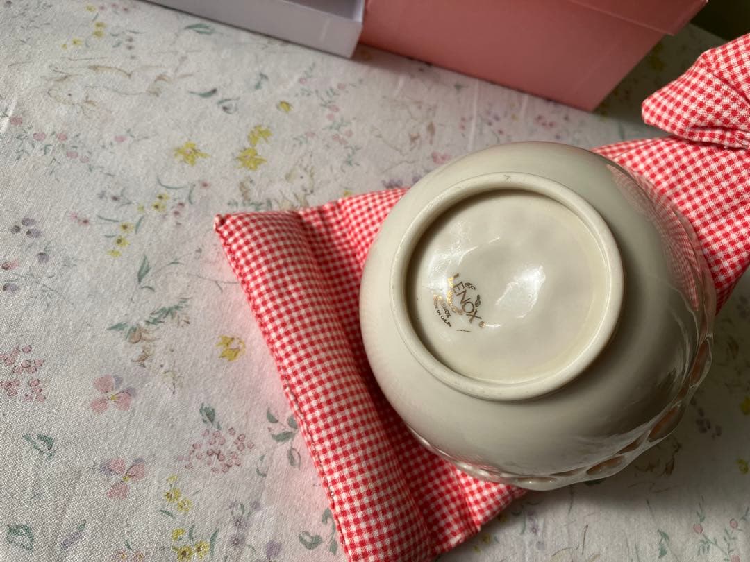 レノックス ビンテージ 金彩 ハート透かし 大小二個セット ギフトボックス入り