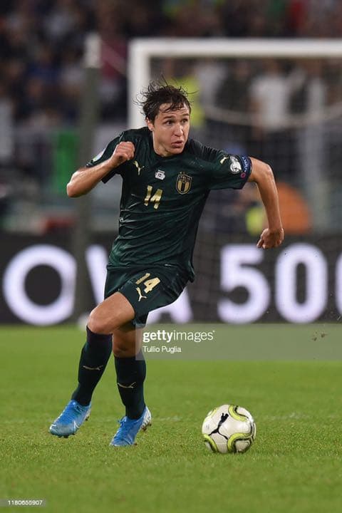 支給品イタリア代表キエーザ選手　ルネッサンスユニフォーム　ユーロ2020予選