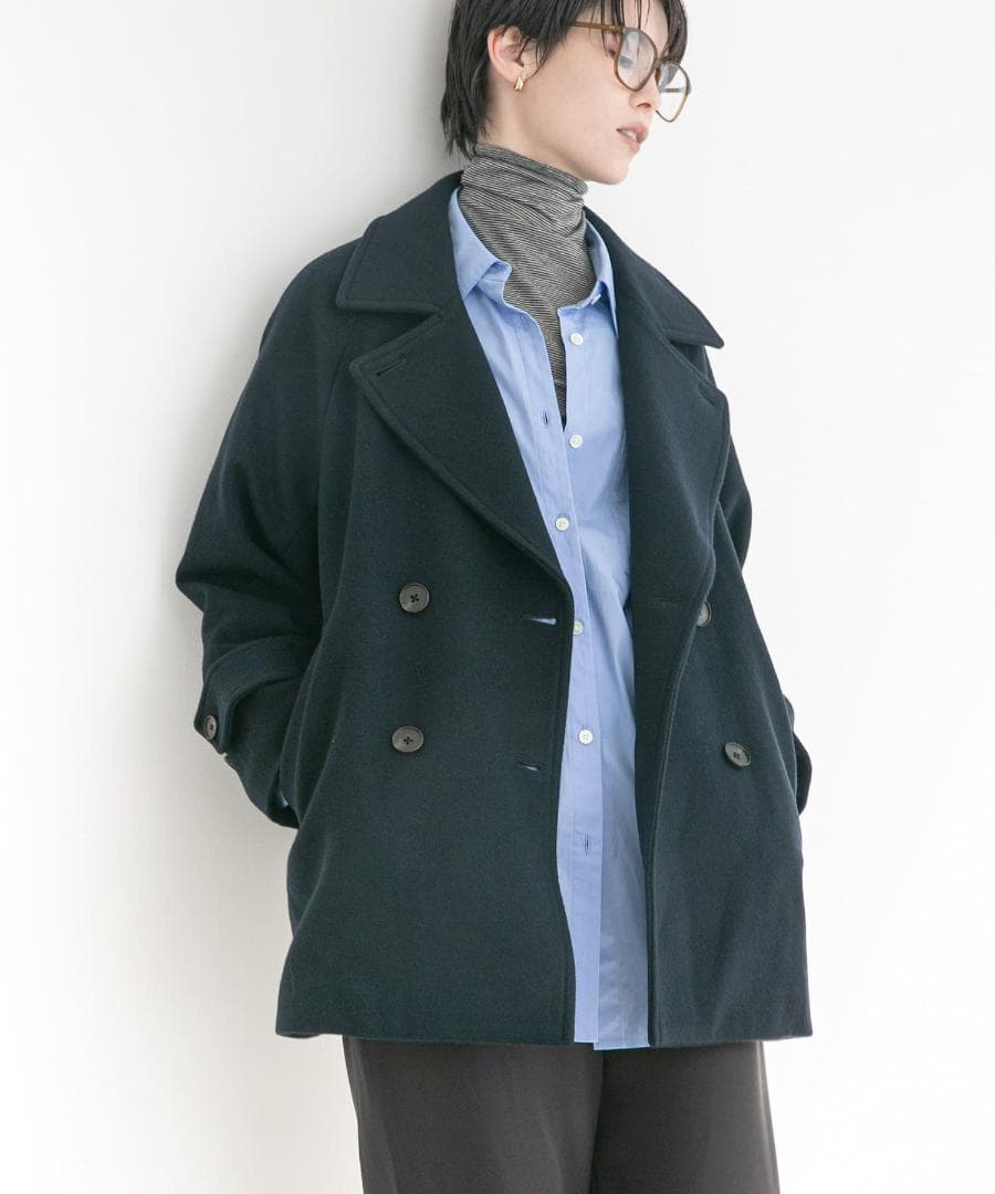 新品◆2025◆アーバンリサーチ◆スーパー100メルトンPコート《D.NAVY》