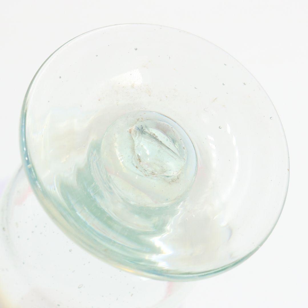 大正ガラス 乳白色 アイスクリーム 氷 コップ ラッパ ベル形　N394　Z1