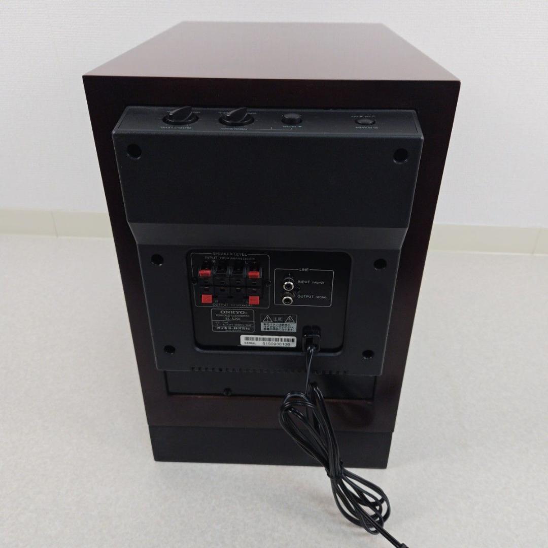 【美品】ONKYO SL-A250 サブウーファー 木目 オンキョー 重低音