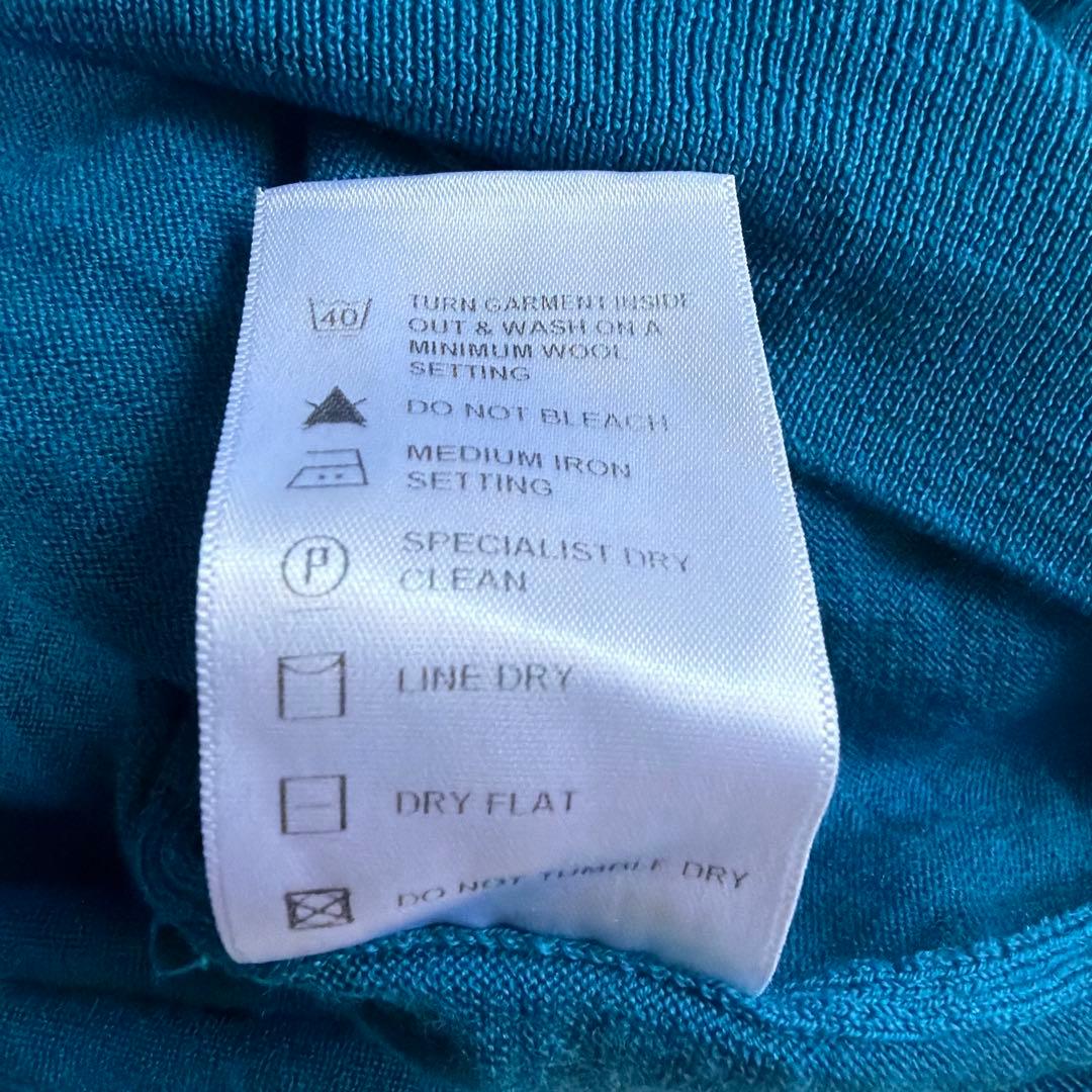 H*T様 美品　ブルー　L ジョンスメドレー　モックネックニット　30G L