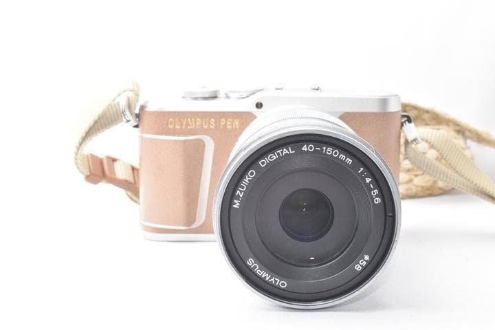 オリンパス OLYMPUS PEN E-PL9 ブラウン 望遠レンズ付き