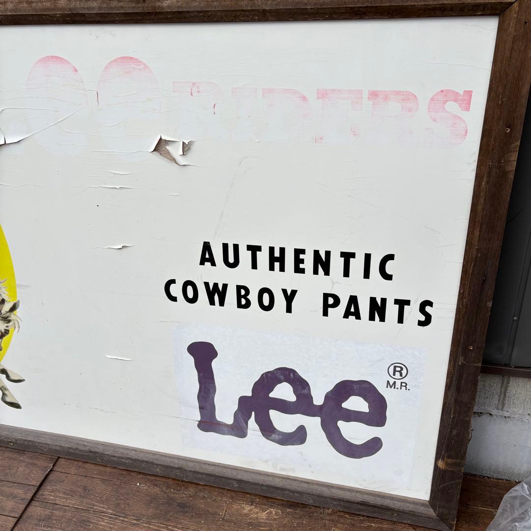 Lee 特大 大型広告看板 アメリカ 木製看板 ヴィンテージ 広告 パネル 木枠