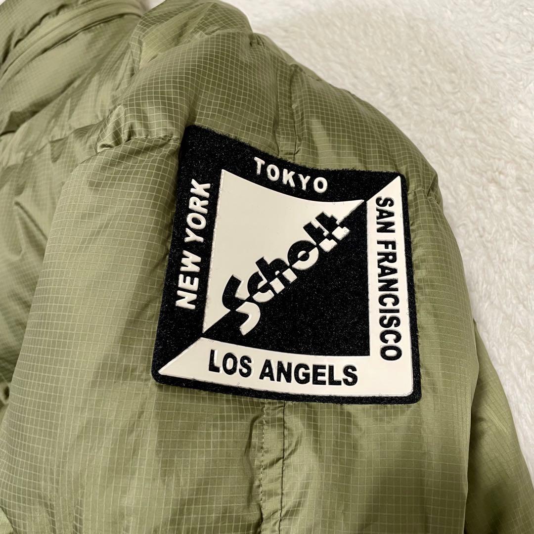 Schott ショット リバーシブル 中綿ナイロンジャケット 自由の女神 カーキ