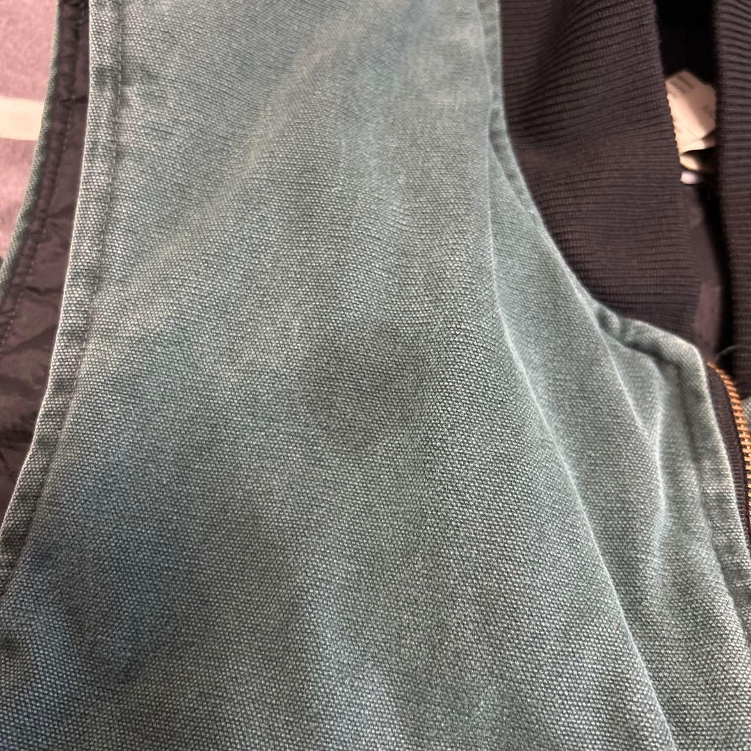 Carharttダック ベスト made in usa グリーン
