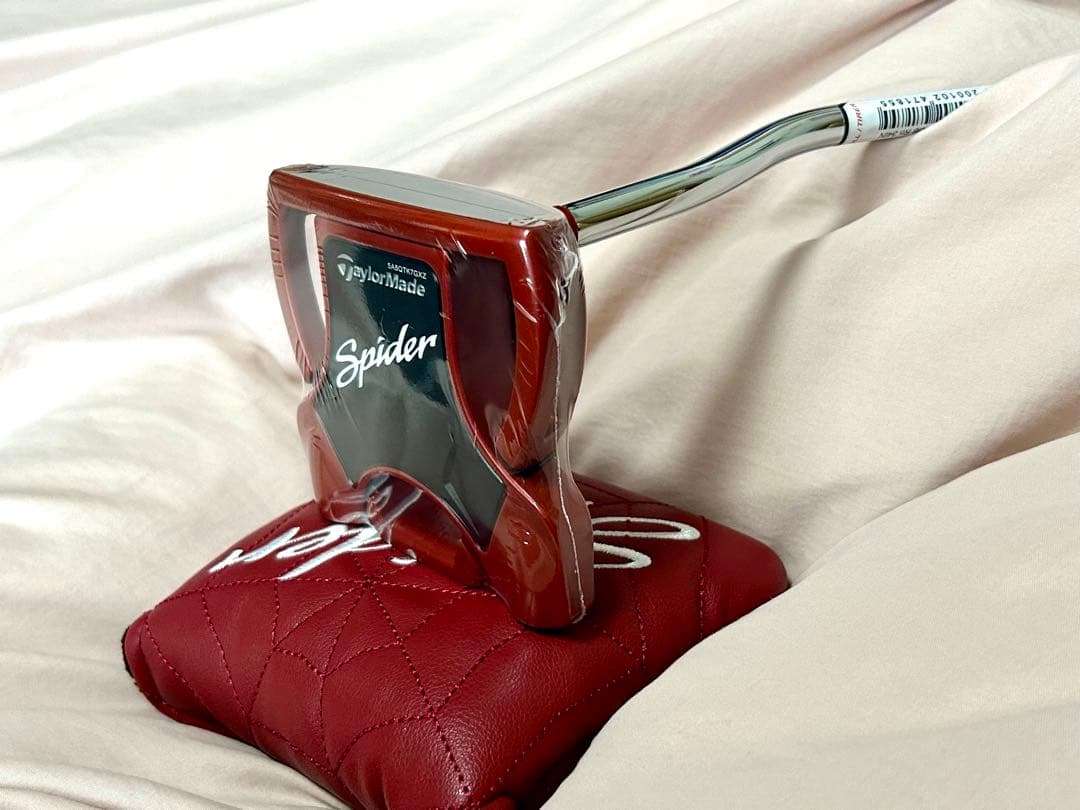 新品 スパイダー レッド パター ダブルベンド 34インチ カバー付き