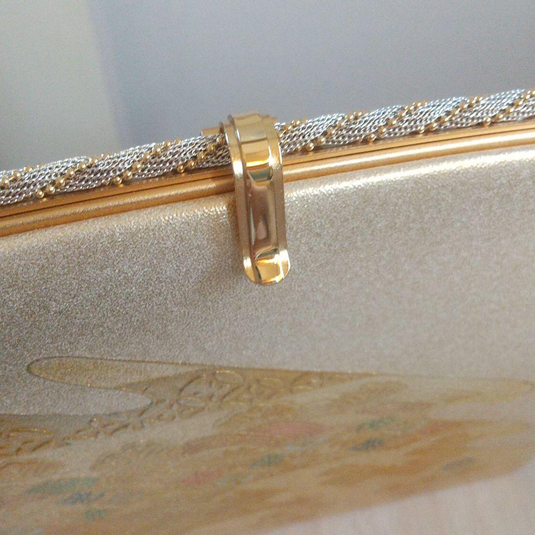 草履 と バッグ のセット 金色 木箱入り 送料込み　　未使用品